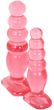 Комплект из 2х анальных пробок Doc Johnson Crystal Jellies Anal Delight Traner цвет красный (12651015000000000) - изображение 6