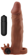 Насадка на пеніс з вібрацією Pleasure X-Tender Series Perfect for 5-6.5 inches Erect Penis колір коричневий (+18913014000000000) - зображення 1
