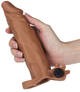 Насадка на пеніс з вібрацією Pleasure X-Tender Series Perfect for 5-6.5 inches Erect Penis колір коричневий (+18913014000000000) - зображення 2