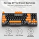 Клавиатура Aula Wind F3032 Mechanical KRGD Brown EN/UA Black + 21 Yellow keys (6948391201740) [90993] - изображение 5