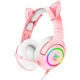 Игровые наушники Onikuma K9 Cat 3.5mm Pink [113083] - изображение 1
