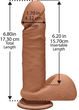Фалоімітатор Doc Johnson The D Perfect D 7 with Balls колір тілесний-карамель (21891852000000000) - зображення 7
