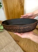 Блюдо под холодец керамическое (глиняное) резное Декор - изображение 1