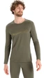 Термокофта Icebreaker 200 Oasis LS Crewe Ski Stripes Men Loden Heather XL (1052-IB0 A56 HU069 XL) - зображення 2
