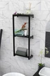 Настенная полка в стиле лофт EcoLoft Elevia DSP-1174 Черный - изображение 2