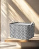 Кошик з кришкою HomyWay набір 3 шт сірий 38x26x24 см 1025 - зображення 8