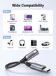 Адаптер UGREEN AV161 USB-C to 3.5mm Aluminum Shell with Braided 10cm Space Gray (80154) - изображение 3