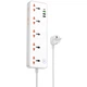Подовжувач Hoco AC14A Rico PD30W (3USB-A/1C/5xSocket) (1.5m) White - зображення 1