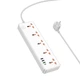 Подовжувач Hoco AC14A Rico PD30W (3USB-A/1C/5xSocket) (1.5m) White - зображення 3