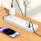 Подовжувач Hoco AC14A Rico PD30W (3USB-A/1C/5xSocket) (1.5m) White - зображення 5