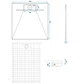 Душовий піддон REA BAZALT 90x90 CARRARA WHITE - изображение 7