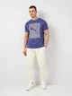 Футболка хлопковая длинная мужская Puma Graphics Wording Tee 68482546 2XL Blue Crystal (4067983343872) - изображение 3
