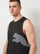 Майка для тренировок мужская Puma Tad Big Logo Tank 52672001 M Black (4067984045959) - изображение 4