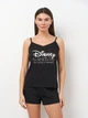 Пижама (майка + шорты) женская хлопковая Disney 53 04 B018 L Черная (5904009154108) - изображение 3