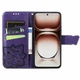 Чохол-книжка з малюнком UniCase Butterfly Pattern для OPPO A3x / A3 / A40m - Dark Purple - зображення 2
