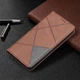 Чохол-книжка з кишеньками UniCase Geometric Pattern для Samsung Galaxy S22 (S901) - Brown - зображення 4