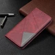 Чохол-книжка з кишеньками UniCase Geometric Pattern для Samsung Galaxy S22 (S901) - Red - зображення 4