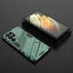 Захисний чохол з підставкою Deexe Bibercas для Samsung Galaxy S22 Ultra (S908) - Green - зображення 5