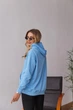 Свободный худи для будущих мам тринитка без начеса Chelm L-XL (46-48) Lullababe Голубой - изображение 2