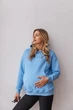 Свободный худи для будущих мам тринитка без начеса Chelm L-XL (46-48) Lullababe Голубой - изображение 4