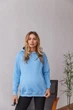 Свободный худи для будущих мам тринитка без начеса Chelm L-XL (46-48) Lullababe Голубой - изображение 7