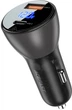 Автомобильное зарядное устройство Acefast B6 metal 63W USB-A+USB-C with digital display (6974316280972) - изображение 1