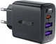 Мережевий зарядний пристрій Acefast A57 PD35W GaN 2xUSB-A+USB-C charger Black (6974316282730) - зображення 1
