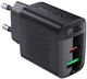 Сетевое зарядное устройство Acefast A78 PD20W GaN USB-A+USB-C charger Black (6974316283256) - изображение 3