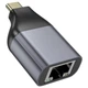 Мережева карта Ethernet адаптер перехідник Hoco UA35 RJ45 to Type-C сірий - зображення 6