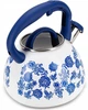 Чайник индукционный Kamille Blue Rose 2.7л из нержавеющей стали со свистком (KM-0870) - изображение 3