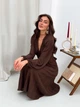 Платье вязаное вечернее миди осеннее женское ARTKNIT Nataly S Шоколадное (4823093469129) - изображение 7
