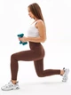 Женские лосины Push Up спортивные однотонные гладкие с эффектом пуш ап для тренировок XL Коричневый (17013156) - изображение 6