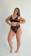Комплект жіночої білизни (бюстгальтер + трусики) NVP35 -3XL- Стрейч-мережево чорний - изображение 4
