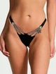 Женские трусики камни со стразами стринги Victoria's Secret Starstruck Shine High-Leg Thong Panty Black S Черные - изображение 2