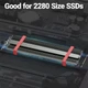 Радиатор охлаждения SSD M.2 2280 с термопрокладками, 5 мм, алюминиевый, для ссд ПК/мини ПК/ноутбук/PS5, серый - изображение 3