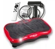 Платформа для тренировок вибрационная Minexo VIBRO SLIM SHAPER PRO RED с пультом ДУ и эспандерами Красная - изображение 1