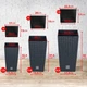 Набор 3 шт вазонов для цветов с вкладками Deco4Home RATTAN 32.5 см/37.5 см/42 см для балкона, террасы, сада Ротанг Антрацит - изображение 10