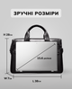 Портфель из натуральной кожи 38x28x7 / мужская офисная сумка для ноутбука, черный цвет - изображение 4