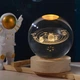 Ночник светодиодный 3D Хрустальный шар Солнечная система работает от USB - изображение 4