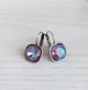 Сережки Hand Made черненные с кристаллами Swarovski цвета Burgundy DeLite - изображение 1