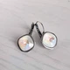Сережки Hand Made черненные с кристаллами Swarovski цвета Light Gray DeLite - изображение 1