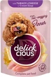 Упаковка вологого корму для дорослих собак Delickcious смужки з індичкою та сиром у крем супі 85 г x 12 шт (D6211401) - зображення 2