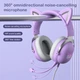 Дротова ігрова гарнітура ONIKUMA Gaming CAT with LED X11, USB, 3.5mm, 2.2m, purple - зображення 6