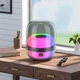 Беспроводная колонка Hoco BS58, BT5.1, TWS, TF, AUX, USB, 10W, 4H, со светомузыкой прозрачно-черная - изображение 8