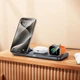 Беспроводное зарядное устройство Hoco CQ22 3в1 магнитное, 15 Вт, Qi, MagSafe, metal grey - изображение 8