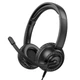 Дротові навушники HOCO Pure headphones W112, Omnidirectional microphone, 3.5mm, 2.8m, black - зображення 4