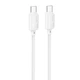 Дата кабель Hoco X113 Beneficio Type-C to Type-C 60W (1m) White - зображення 1