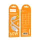 Дата кабель Hoco X113 Beneficio Type-C to Type-C 60W (1m) Gray - зображення 3