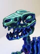 Іграшка антистрес рухома скелет Тираннозавра (T-Rex) 25 см. градієнт зелений-фіолетово-синій - зображення 6