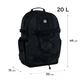 Рюкзак GoPack Education Teens 46x30x15 см 20 л Чорний (GO25-186L-1) - изображение 2